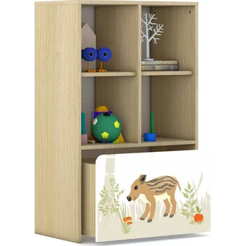 Dílenský regál Regál se 4 policemi a boxem