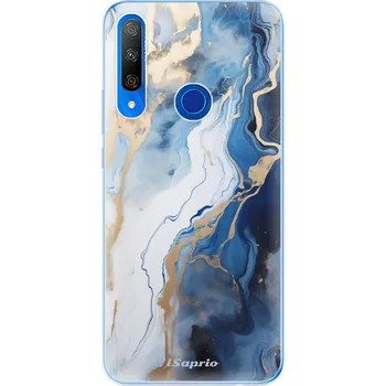 Pouzdro na mobilní telefon Odolné silikonové pouzdro iSaprio - Blue White Marble - Huawei Honor 9X