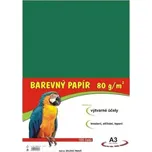 Barevný papír A3 STEPA, 100ks, 80g tmavě zelený