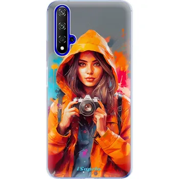 Odolné silikonové pouzdro iSaprio - Girl with Camera - Huawei Honor 20