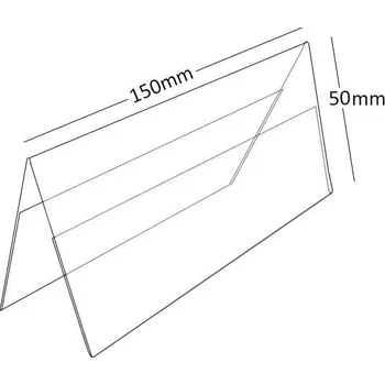 Plastový stojánek A 50 x 150 na šířku čirý Plastový stojánek A 50 x 150 na šířku čirý - 1 ks