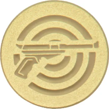 Emblém pistole, pr. 25 mm, zlato