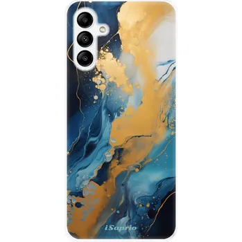 Pouzdro na mobilní telefon Odolné silikonové pouzdro iSaprio - Blue Gold Marble - Samsung Galaxy A04s