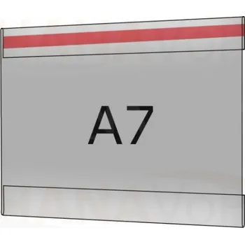 Plastová kapsa antireflexní A7 na šířku typ C 1x čirá samolepka PVC-MAT kapsa C A7Š - 1x čirá samolepka - 1 ks