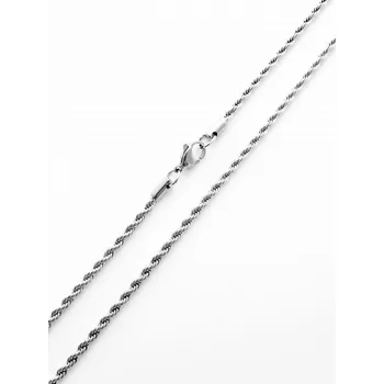 Řetízek Ocelový řetízek č. 23 kroucený lesklý (0,3 x 60 cm)