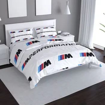 Povlečení Saténové povlečení MPERFORMANCE bílý vzor - Sablio - 140x220 / 90x70