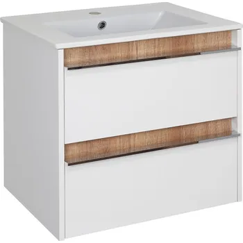 Koupelnový nábytek A - Interiéry Skříňka s umyvadlem Fox 60 bílý lak, lesk, 61,5x56,4x47