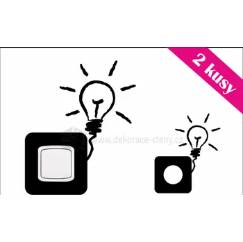Samolepící dekorace Dekorace-steny.cz - Samolepky na vypínač - Žárovka - 533