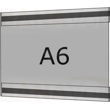 Plastová kapsa antireflexní A6 na šířku typ C 2x magnet PVC-MAT kapsa C A6Š - 2x magnet - 1 ks