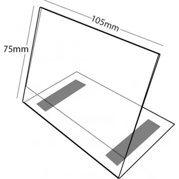 Plastový stojánek L 75 x 105 (A7) na šířku čirý s magnetem 75 x 105 na šířku čirý s magnetem - 1 ks