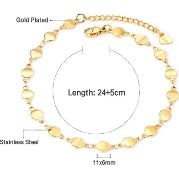 Náramek Náramek na kotník z nerezové oceli - 82G