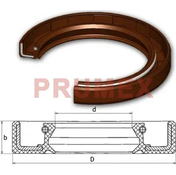 Těsnění motoru Gufero 35x52x10 FPM-VIAS Dichtomatik
