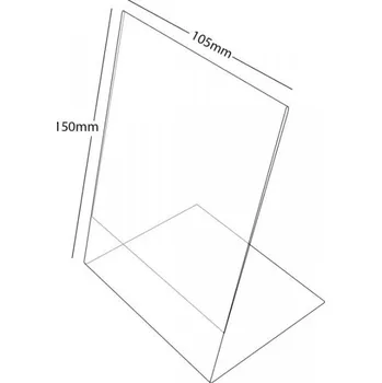 Plastový stojánek L 150 x 105 (A6) na výšku čirý 150 x 105 na výšku čirý (A6) - 1 ks