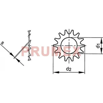 Matice Podložka s vnějším ozubením DIN 6797A M14 / 15,0 pozink