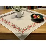 BYTEMA Vyšívaný ubrus a šál RŮŽIČKY 40 x 85 cm