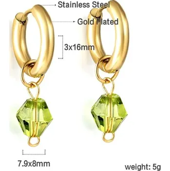 Náušnice Luxusní zirkonové náušnice z chirurgické oceli - 756JG