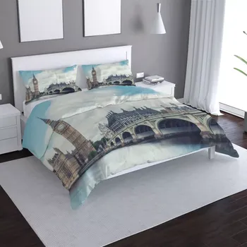 Povlečení Saténové povlečení Londýn Bridge - Sablio - 140x200 / 90x70