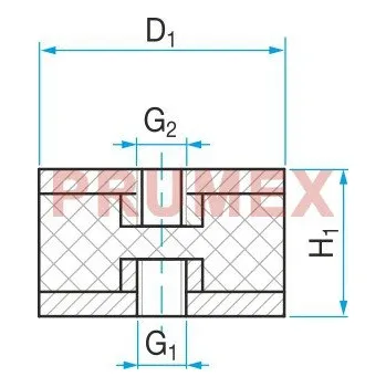 Silentblok nápravy Silentblok typ 3 - 30x15 M8