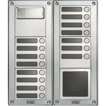 Poštovní schránka Zvonkové tablo URMET Sinthesi Steel - pro 15 účastníků - BEZ KRYCÍ STŘÍŠKY