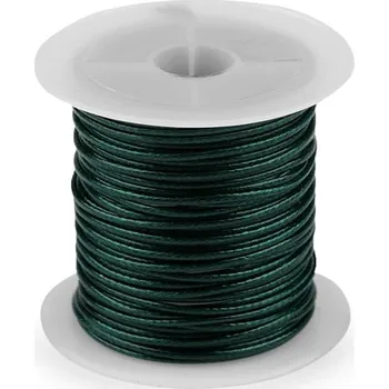Šňůrka hlazená, lesklá Ø1 mm - 6 zelená tmavá