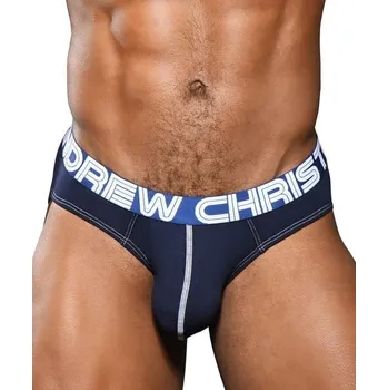 Slipy Slipy Andrew Christian 92052 Happy Brief Almost Naked tmavě modré S, pánské bavlněné slipy