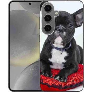 Pouzdro na mobilní telefon Gelový obal mmCase na Samsung Galaxy S24 - buldok