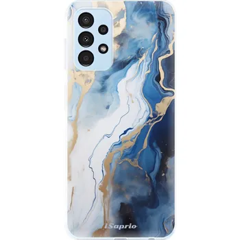 Pouzdro na mobilní telefon Odolné silikonové pouzdro iSaprio - Blue White Marble - Samsung Galaxy A13