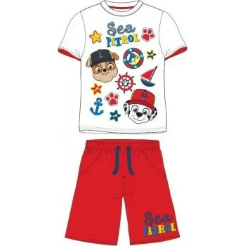 E plus M - Chlapecká letní souprava / set Tlapková patrola - Paw Patrol - červená 98