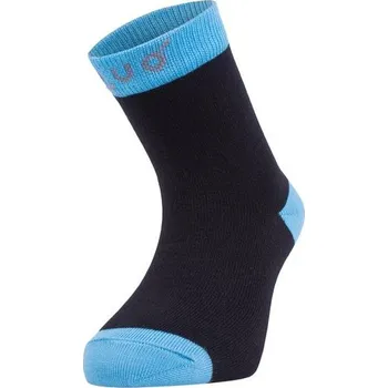 Pánské ponožky Unuo Bambusové ponožky černé s tyrkysovou (Bamboo socks) - 41/43