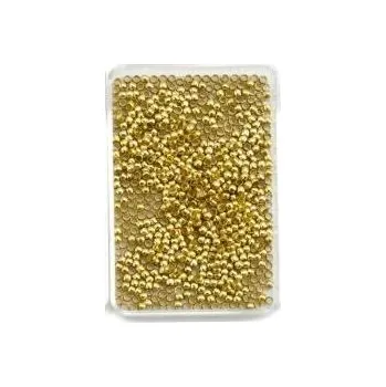 Korálek Zamačkávací rokajl zlatý kulatý 1,5 mm