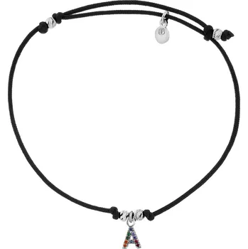 Náramek Náramek s prvky ze stříbra a zirkony - písmeno A - AP534-6668