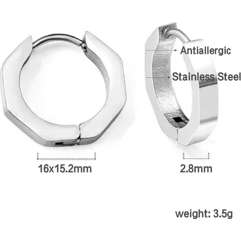 Náušnice Nerezové náušnice geometrických tvarů - 198S