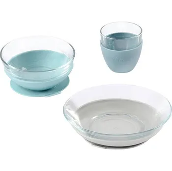 dětská jídelní sada BÉABA Jungle jídelní sada skleněná s přísavkami