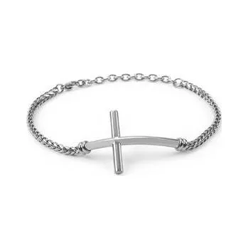 Náramek OPA1747-ST Ocelový náramek s křížkem