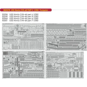 Plastikový model Eduard 1/350 USS Nimitz CVN-68 PART II (TRU)
