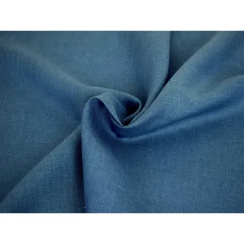 Snový svět Lněná látka petrolejová měkčená 185g/m2