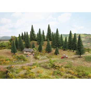 autíčko NOCH Modelové Jedle - 25ks Tmavě zelená 5-14cm