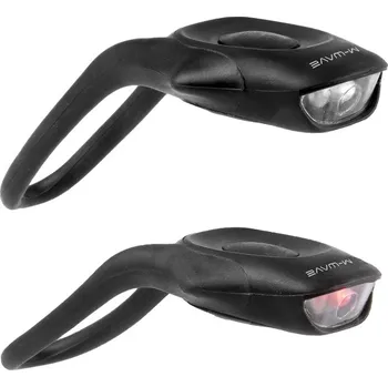 Cyklosvítilna Světlo Mini M-WAVE Cobra sada přední +zadní 1ultrasvítivá LED dioda různé barvy