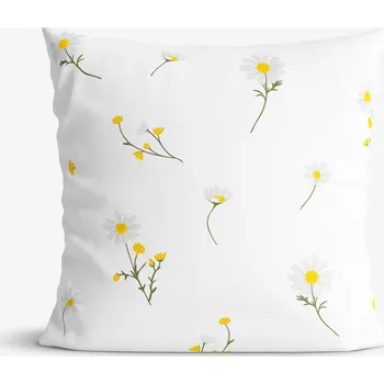 Povlak na dekorativní polštářek Bavlněný povlak na polštář - Heřmánek 40 x 60 cm