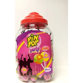 Bonbon Pin Pop Party bubble gum 100 x 18 g