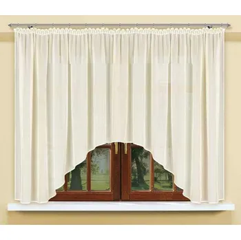 Záclona Hotové Závěsy Krátké Santana NL (S) Bílá 300x140 cm