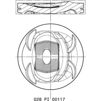 Píst motoru Píst MAHLE 028 PI 00117 000