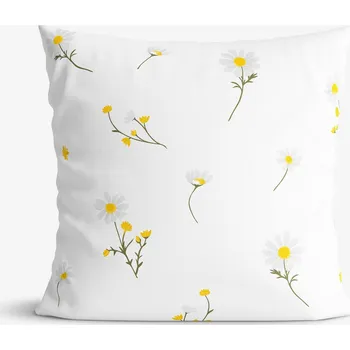 Povlak na polštářek Bavlněný povlak na polštář - Heřmánek 45 x 45 cm