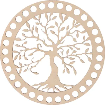 Úložný box Dřevěné víko na košík - strom života Zvolte variantu: 16 cm