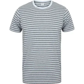 Pánské tričko Sf Unisex triko SF202 Heather Grey-White XXS