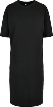 Dámské šaty Build your Brand Organic Oversized Slit Tee Dress BY181 černé