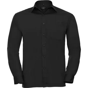 Pánská košile Russell Pánská popelínová košile R-934M-0 Black 4XL (49/50)