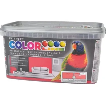 barva na zeď KITTFORT COLORLINE 4 kg korálová červeň