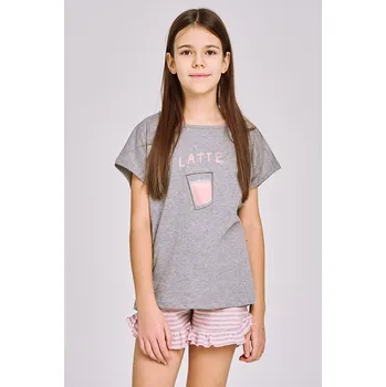 Dívčí pyžamo Taro pyžamo dívčí Frankie 3172 - šedá, 146 (Dívčí pyžamo Taro)