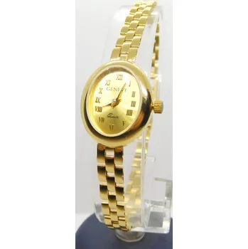 Hodinky Klenoty Budín Dámské luxusní společenské zlaté hodinky GENEVE 19,50cm 585/16,23gr HKH02 (zlaté hodinky o ryzosti 585/1000)